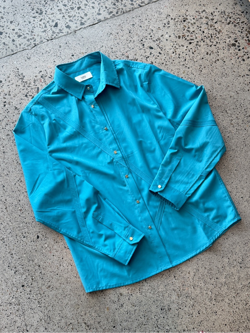 Teal/Turquoise Button-Down Shirt - Women's Long Sleeve Shirt